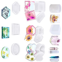 (A) Resin Silicone Molds For DIY Coasters Easy To Operate Wide Application Resin Kits For Beginners