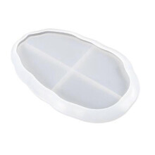 (Oval tray) for Creative Coaster Silicone Mould Multifunctional Crystal Epoxy Resin Storage Plate Mold for DIY Handmade Fruit Plates