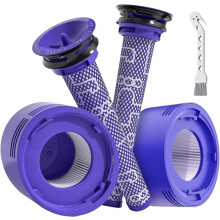 Filtres de rechange pour Dyson V7 V8 SV10, comprenant 2 filtres post-moteur et 2 pré-filtres, compatibles avec les aspirateurs balais V7