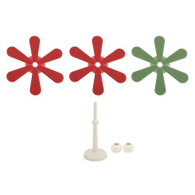 Tree Shape Trivet Set Silicone Anti Scald Foldable Insulated Coasters Cup Mats for Hot Dishes Tabletop Decoration Red and Green Round Base