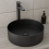 RAK Ingot Round Countertop Basin Includes Matching Waste Black 1