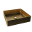 RAK Ingot Square Countertop Basin Includes Matching Waste Gold 1