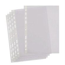 A4 Punched Pockets, 100 Clear Plastic Sleeves, Reinforced Multi-Punched Spine, 4