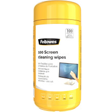 Fellowes 100 Screen and Keyboard Wipes Tub for Home and Office - Monitor/Laptop/