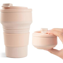 2025 Latest Model 12oz Collapsible Cup for Traveling, Collapsible Silicone Travel Cup for