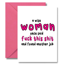 Funny Leaving Card for Women, Adult Humour, New Job, Office Banter, Rude Farewell, Work Colleague Goodbye, Hysterical Co-Worker Send-Off N25