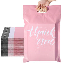 Switory 100Pcs Parcel Bags for Posting Clothes 262x330mm Postal Bags Shipping Bags with Handle Mailing Bags for Clothing Posting Bags with Self Adhes