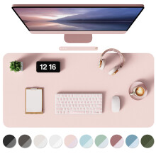 MOLMO Non-Slip Desk Mat, Waterproof Desk Pad Table Protector, Easy Clean Laptop Mat Large Mouse Pad Leather Writing Mat with Suede for Office