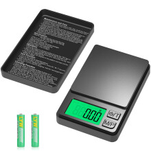 Diyife Mini Scales, [1000g/0.01g] Small Pocket Scales, High Precision Portable Weighing Scales with Cover, Fast Read with Back-Lit LCD Display, for J