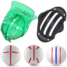 Uniclife 2 PCS Golf Ball Liner Template for Putt Linear Alignment Kit with Spring Clamp and Tri-line Stencils Golf Line with Cross Arrow and Tri-line