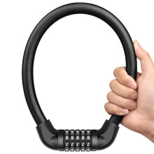 JIMJOOS Heavy Duty Bike Lock - 5-Digit Combination Cable Bicycle Lock - Waterproof Motorbike Lock - Ideal for Cycle, Motorcycle, Scooter, Mountain Bik