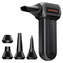 WOLFBOX MF60 Compressed Air Duster -110000RPM Super Power Electric Air Duster, 3-Speed Rechargeable Cordless Air Blower with Fast Charging, Compresse