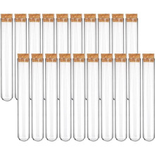 20 tubes à essai avec bouchon en liège (12 mm  75 mm), tubes à essai en plastique, vases en tubes à essai, tubes à essai pour fleurs,