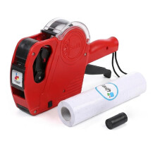 swift Price Gun Kit Red with 5000 Labels 22x12mm and Spare Ink Pricing Tag Sticker Printer Maker For Clothes For Clothes Food Stationary Retail M8-22