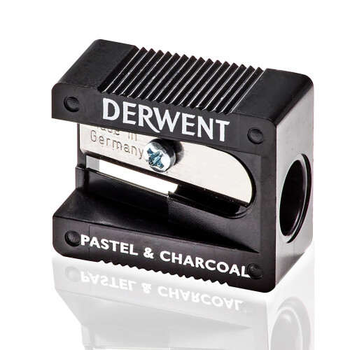 Derwent Derwent Pastel & Charcoal Pencil Sharpener, Manual Handheld Sharpener, Professio