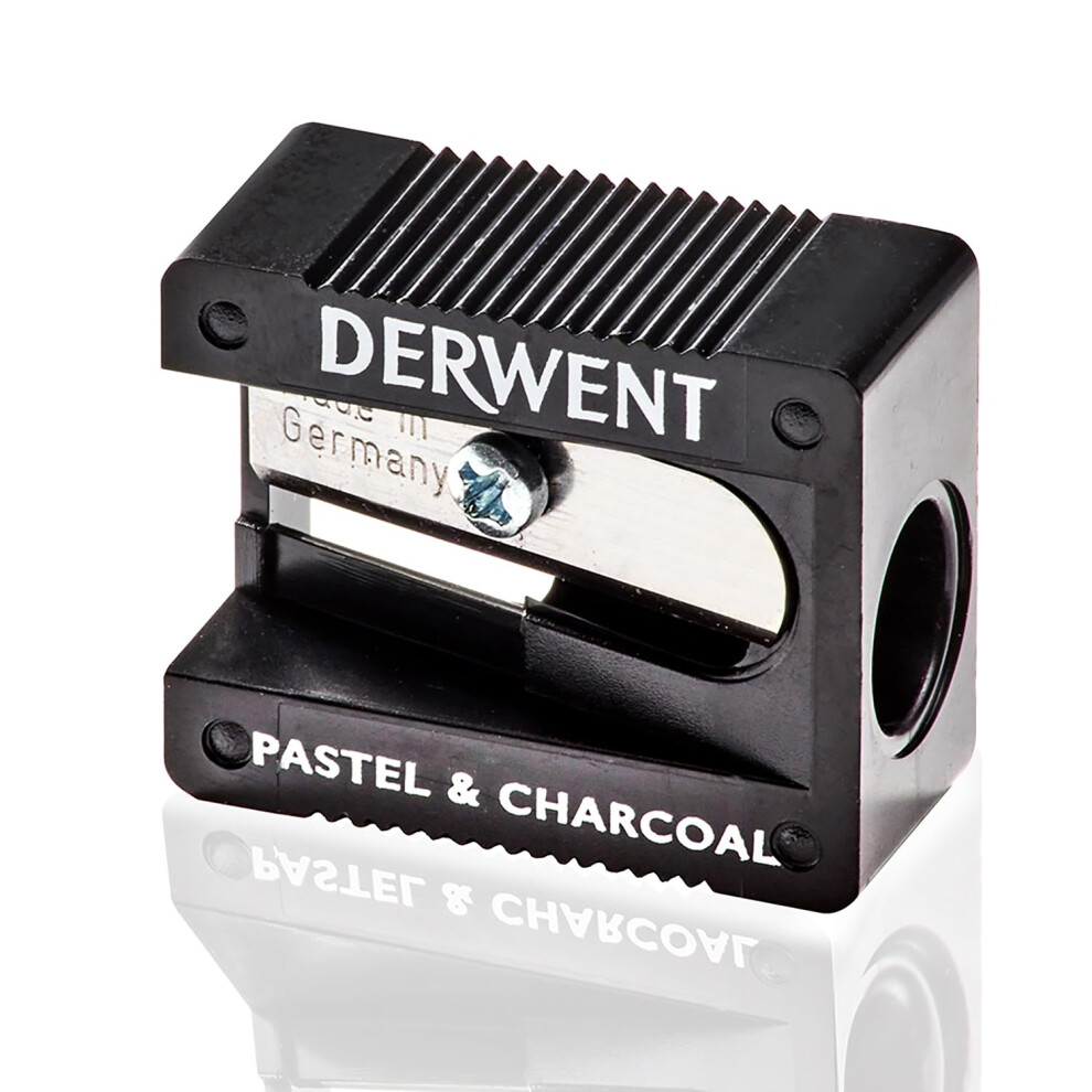 Derwent Pastel & Charcoal Pencil Sharpener, Manual Handheld Sharpener, Professional Quality, 0700234