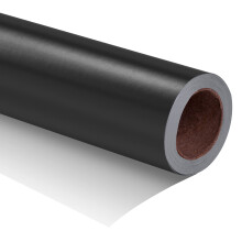 RUSPEPA Black Metallic Wrapping Paper - 43.2 cm X 10 m - Solid Color Matte Paper Perfect for Wedding, Birthday, Christmas, Baby Shower