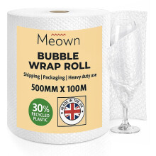 Meown Bubble Wrap 500mmx100m - Premium Quality Bubble Wrap Roll - Packaging Material for Shipping and Storage, Protect Your Goods with Ease