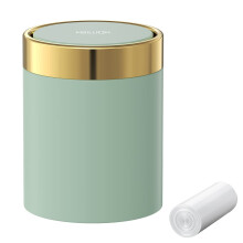 Mbillion 1.5L Mini Bin with Lid, Tea Bag Bin Desktop Small Trash Can Recycling Cute Metal Garbage for Tabletop Countertop Use, 0.4Gal Waste Can Parlo