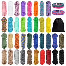 36 Colors Paracord Cord 550 Combo Kit, 10 Feet 4mm Parachute Cord 550 Paracord Bracelet Rope 7 Strands Nylon Rope Outdoor Survival Rope for Outdoor C
