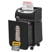 Vidateco 18-Sheet Micro Cut Paper Shredder Heavy Duty, 60-Minute Shreds Paper/Card/Staple/Clip/CD Paper Shredder for Home Office Use, P-4 Security Le