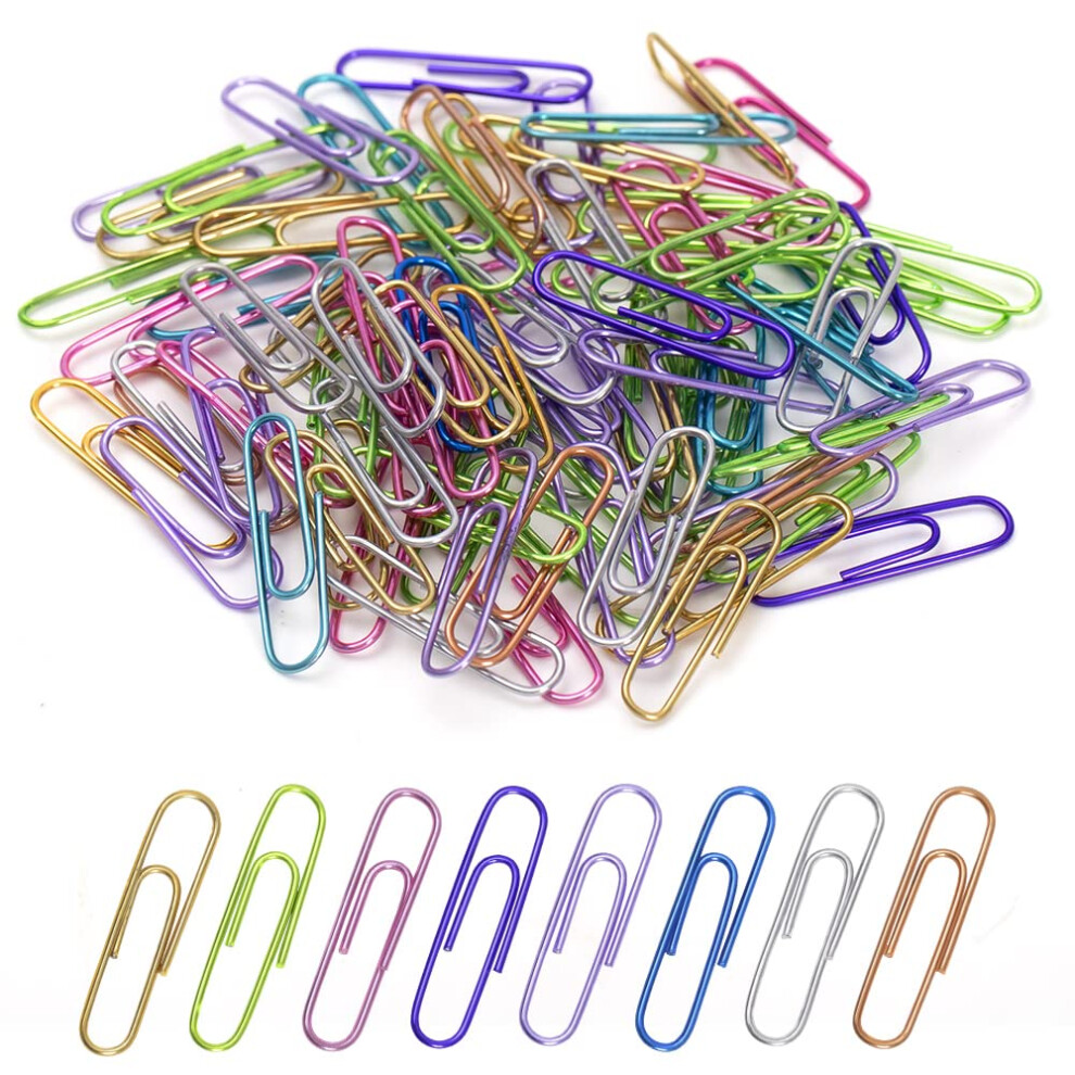 240Pcs Paper Clips, 33Mm Colored Paper Clip, Paperclips Assorted Colors, Paper Clips For Paperwork Office School And Personal Use 5051227180643