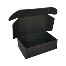 CH-BOX 50 Pack 15x10x5cm (6x4x2'') Small Corrugated Cardboard Postal Boxes Black for Shipping Mailing Packaging Royal Mail Small Parcel