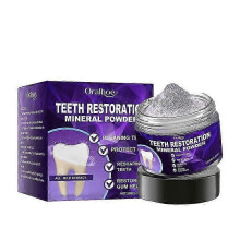 (1) Hydroxyapatite Teeth Whitening Powder Remove Stain Calculus Bad Breath Repair Enamel Sensitive Tooth Mint Gum Care Purple Powder