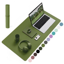 YSAGi Non-Slip Desk Pad, Waterproof PVC Leather Desk Table Protector, Ultra Thin Large Mouse Pad, Easy Clean Laptop Desk Writing Mat for Office Work/