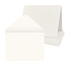 20 Pack 5x7 inch Ivory Blank Greeting Cards and Envelopes, 300gsm Blank Cards and 100gsm Envelopes for Card Making, Invitation and Greeting Cards (12