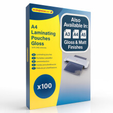 Binding Bazaar A4 Laminating Pouches, Gloss Finish, 150 Micron, 100 Laminating Sheets - Laminating Pouches to Enhance Your Words and Colours