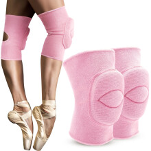 Aiseyi Volleyball Dance Knee Pads 20mm Thick Sponge Knee Support Soft Dance Knee Sleeve Stretchy Knee Brace for Women Men Kids Yoga Ballet Pole Dance