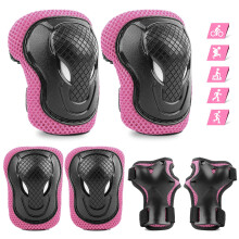 ValueTalks Kids/Youth Knee and Elbow Pads Set,Knee Pads for Kids Adjustable Protective Gear Set for Roller Skates Skateboard Scooter Inline Skating C