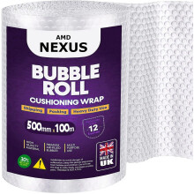 AMD Nexus 500m X 100m Bubble Wrap - Premium Quality Roll for House Moving, Shipping Storage & Packaging Essentials - Made in UK Durable Protective Ai