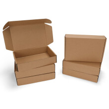HORLIMER 6 Pack Shipping Boxes 230x152x50 mm (9x6x2 inch), Brown Corrugated Cardboard Boxes for Small Item Packaging, Secure Storage and Business