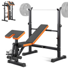 YOLEO Multi-Function 6 in 1 Weight Bench - Adjustable Leg Press,