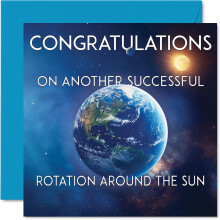 Funny Birthday Cards for Men Women - Round the Sun - Rude Male Birthday Cards for Men Humorous Birthday Card, 145mm Joke Humor Bday Man Woman Boys Gi