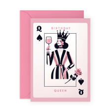 Central 23 Birthday Cards For Her - Playing Card Queen - Pretty Birthday Card For Mum Nana Wife Friend Gifts Girly - Ladies Greeting Card - Comes Wit