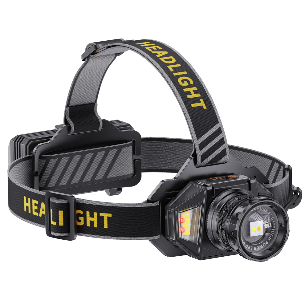 Photos - Flashlight Led head torch rechargeable, 100000 LM Super Bright headtorch with 12