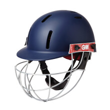 GM | Cricket Helmet | Purist GEO II | BSI Approved Batting Fielding Head Protection - Adult & Junior Size Ball | Ultra-Strong Geodesic Grille | Navy