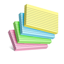 300Pcs Flash Cards,3x5 (127x76mm) Ruled Index Cards,Revision Cards Coloured for Studying,Heavy Note Cards for Office, Home and School