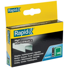 Rapid High-Performance Staples for Insulation, Thin Plastics, Cardboard and Carpets Flatwire No. 140, Leg Length 8mm, Staple Gun Staples, Galvanised
