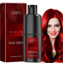 (red) Hair Dye Shampoo, Instant Hair Color Shampoo Long Lsating for Men & Women Gray Hair Coverage DIY Hairstyle