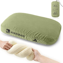HIKEMAN Camping Memory Foam Pillow - Ultralight Travel Pillow Neck Support Pillow,Soft Ergonomic Sleeping Pillows for Camping,Car,Beach,Office (Army