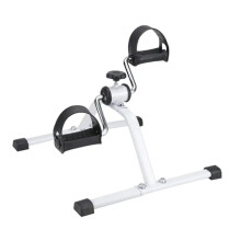 Portable Mini Exercise Pedal Bike, Foldable Arm and Leg Exerciser, Low Impact Fitness Machine, White