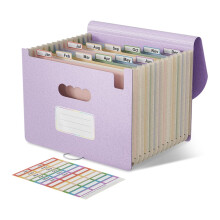 EcoStash Accordion File Organiser, 12 Pockets Wheat Straw Expanding File Folders, Monthly Filling Document Organiser, BPA Free, Return to Nature, Hea