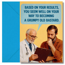LimaLima Funny Birthday Cards for Men Rude Humour Grumpy Design Perfect for Husband Dad Male Friend