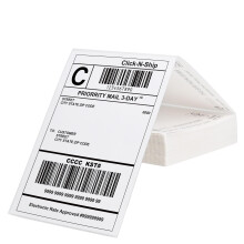 L LIKED 200 Fanfold 4" x 6" Direct Thermal Labels, with Perforated line for Thermal Printers - Compatible with Zebra & Rollo Printer