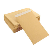 iwiio Money Envelopes, 50Pcs 3.9 X 2.4 Brown Self-Adhesive Seed Envelopes for Small Items, Wages, Notes, Beads