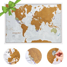 Scratch The World Travel Map - 59 (w) x 42 (h) cm - Maps International - 50 Years + of map Making - Most Detailed Map Gift - Updated 2025